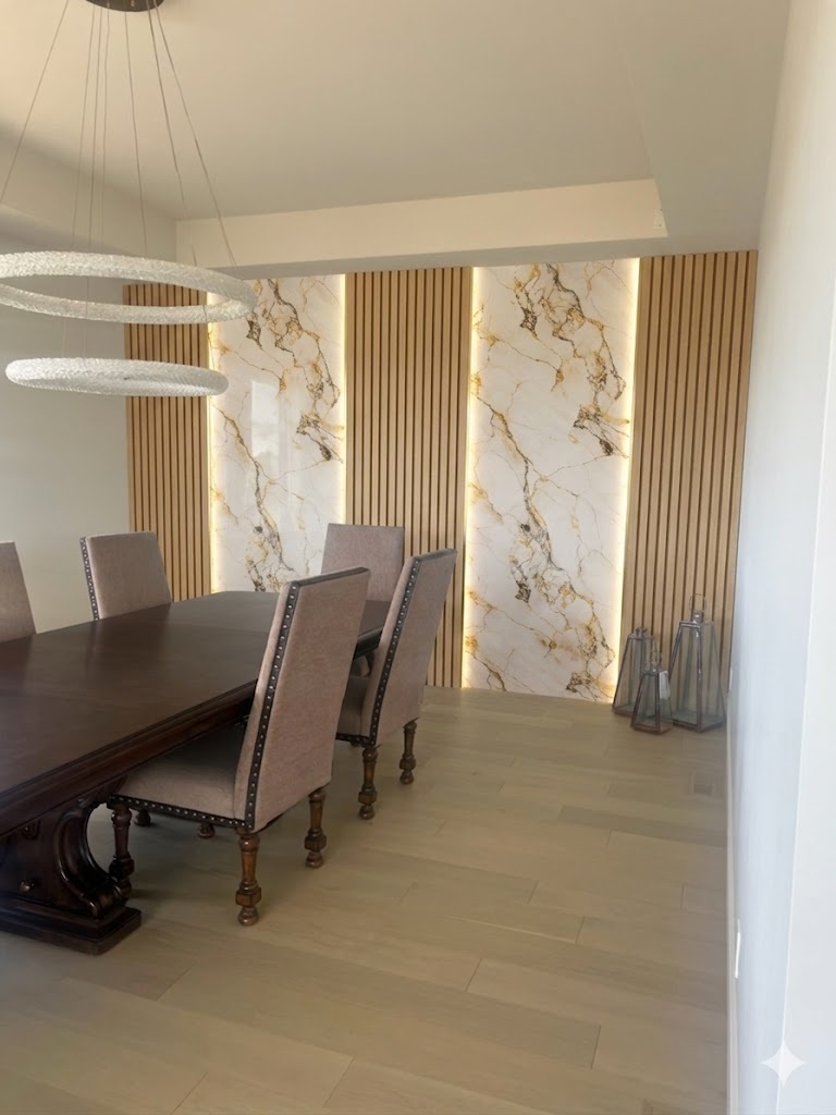 Custom feature wall by Calgary Custom Concepts